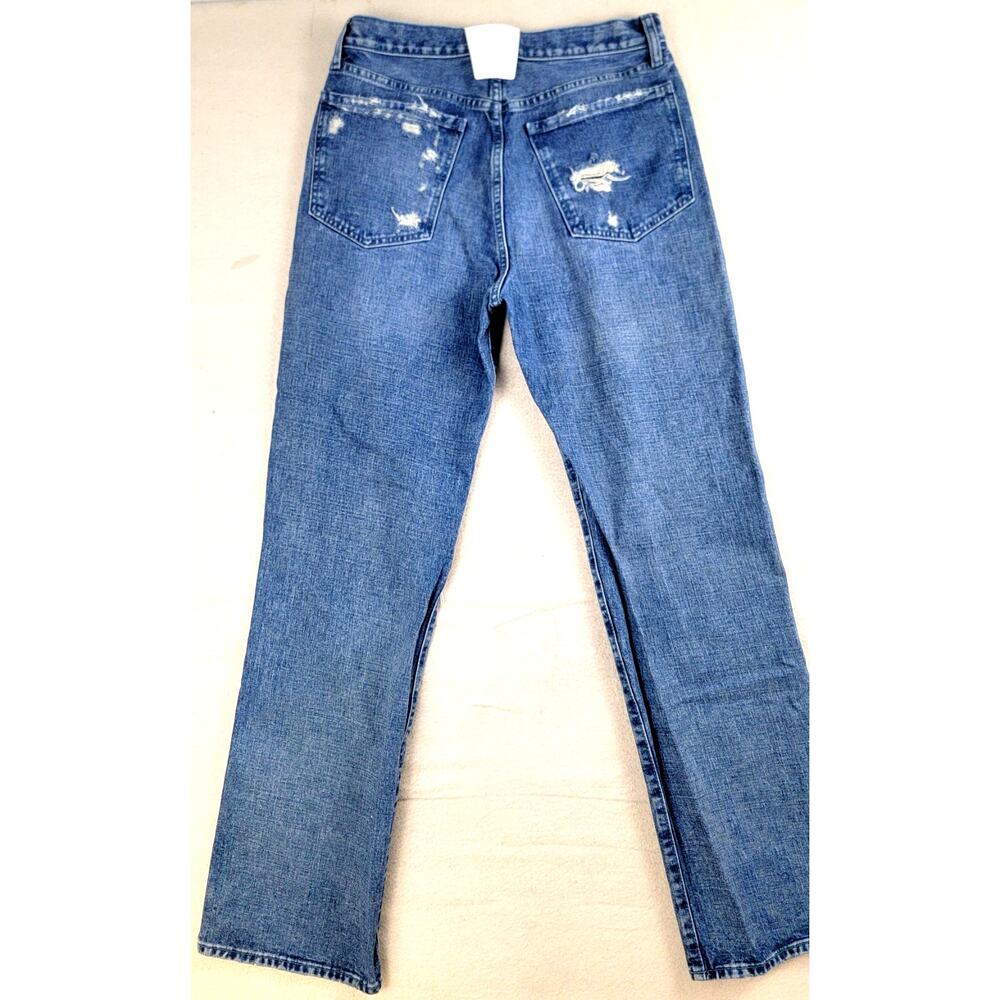 7 For All Mankind Easy Straight Maribl Distressed Jeans Size 27 - Picture 4 of 11